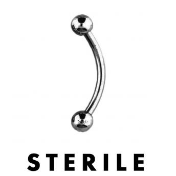 STERILE Titanium Curved Barbell (5) 1.2x8mm