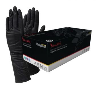 Select Black Latex LONG CUFF Gloves 