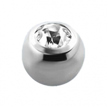 Stainless Jewelled Ball (Clear) 1.6mm